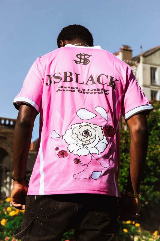 Maillot rose jslack, coupe oversize, tissu doux, respirant et prenium