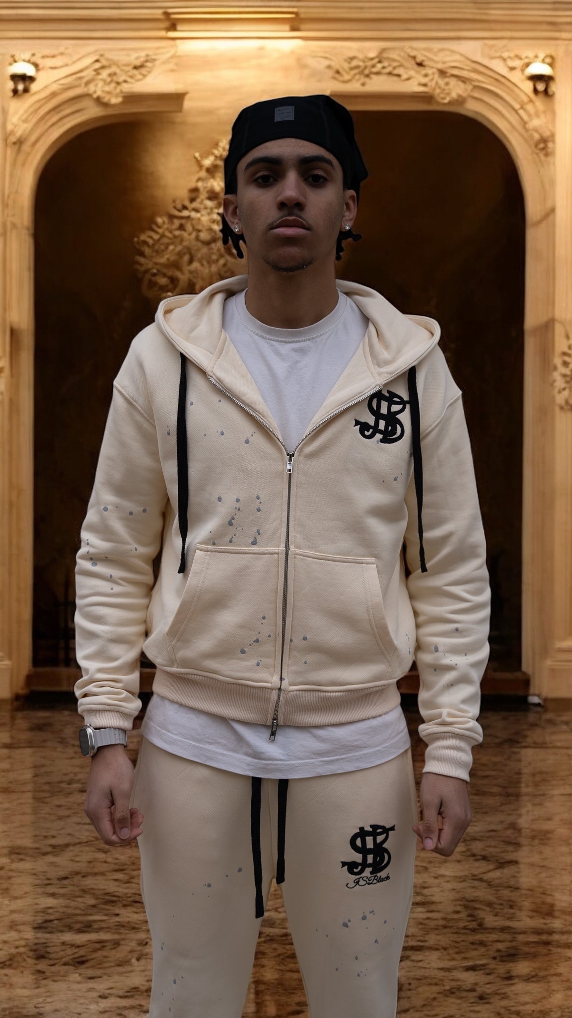 ZIP HOODIE SABLE HERITAGE [BEIGE] - JSBlack